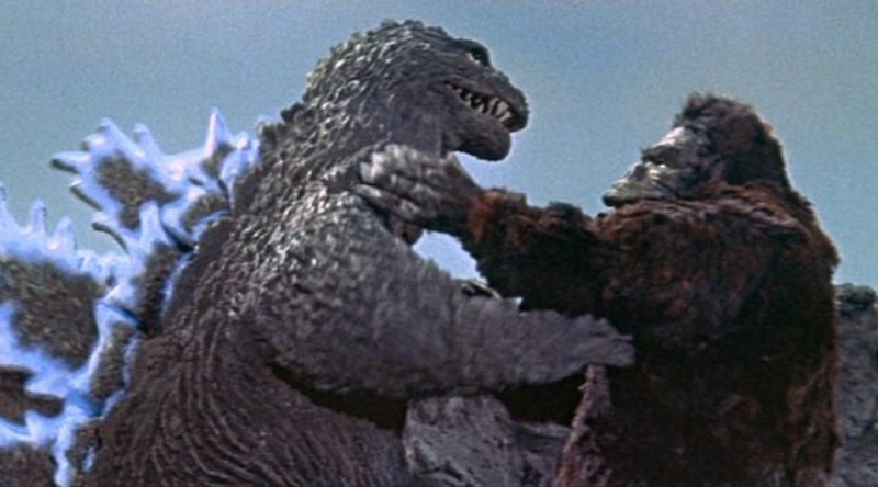 Create meme: Kong vs godzilla, King Kong vs godzilla, Godzilla vs king Kong