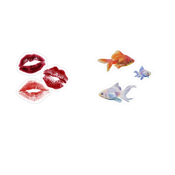 Create meme: sponge stickers, a kiss sticker, kiss the lips