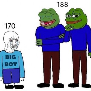 Создать мем: manlet, 9 gag, big boy meme