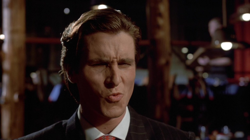 Create meme: Christian bale American psycho, Sigma is an American psychopath, Patrick Bateman