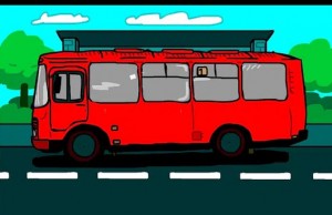 Create meme: cartoons about cars, bus