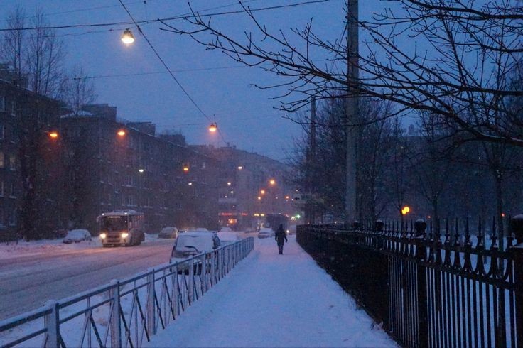 Создать мем: cold road, санкт петербург россия, зимой