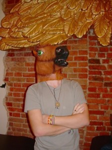 Create meme: horse head, horse head mask, man wearing horse-head mask selfie