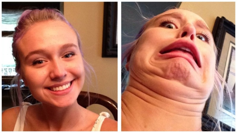 Create meme: selfies of ugly girls, woman selfie, ugly girl's face