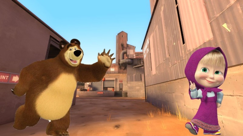 Create meme: TF2 cards, masha and the bear game, a new series of Masha and the bear