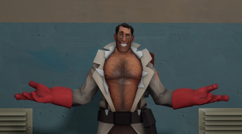 Create meme: burly beast tf2, team fortress 2 , medic tf2