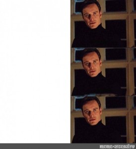 Create meme: I want to see this meme, meme with Fassbender, template for the meme perfectly