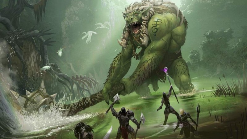 Create meme: swamp monster, fantasy trolls, monsters fantasy