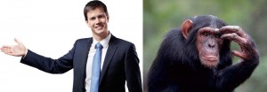 Create meme: monkey, monkey thinks