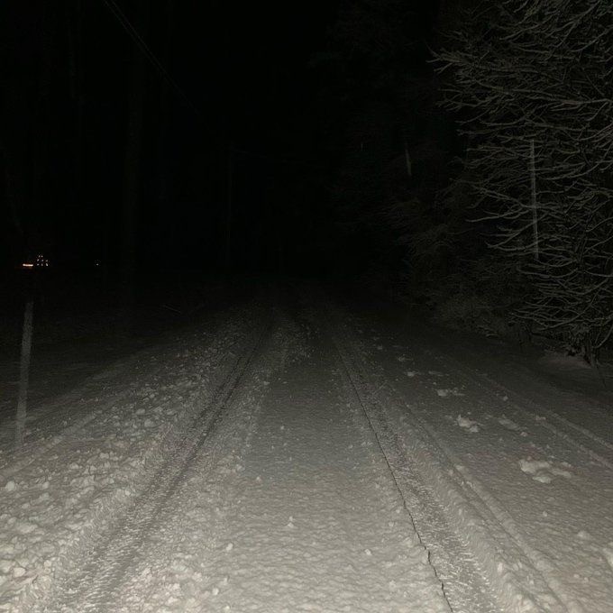 Create meme: darkness, road , snow 