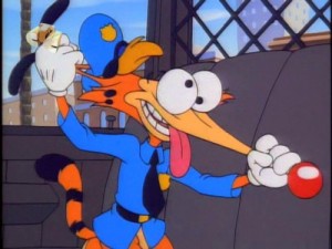 Создать мем: darkwing duck, черный плащ, чокнутый