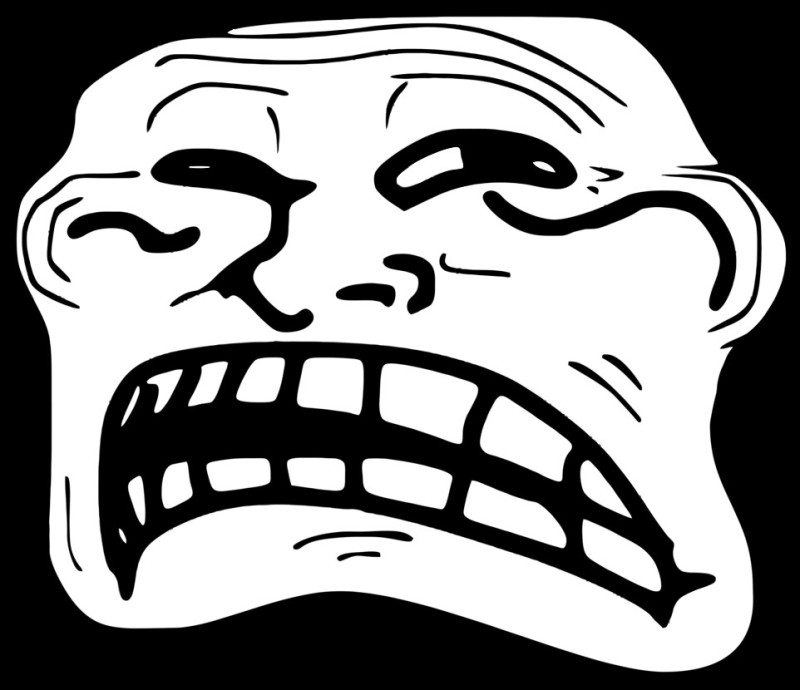 Create meme: a trollface without a background, Troll face , Troll meme