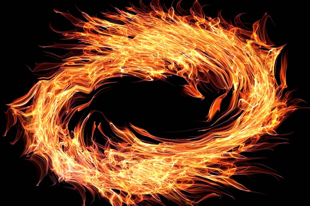 Create meme: the circle of fire, the flames of the fire, fire background