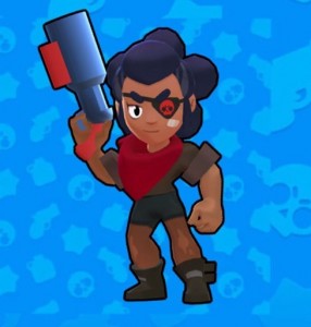 Создать мем: шелли бандитка brawl stars, brawl stars мем, нарисованный персонаж