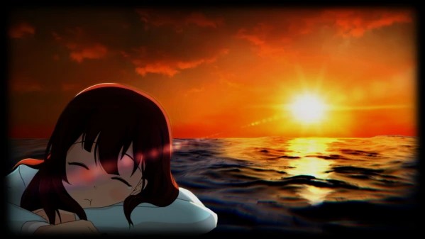 Create meme: sunset anime, anime sunset background, anime sad