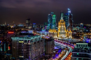 Create meme: Moscow at night, Moscow