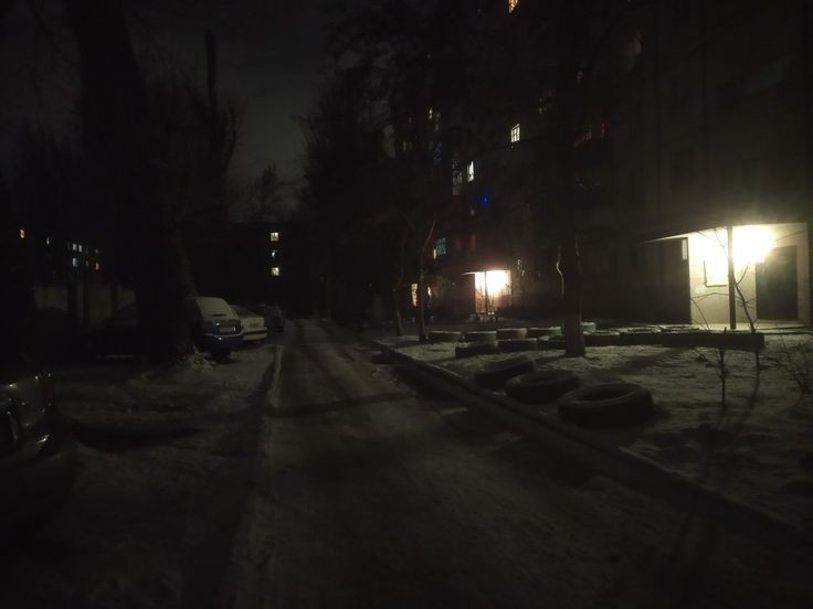 Create meme: street , yard , night on the street