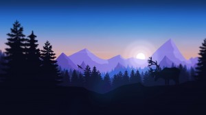 Create meme: background mountains, forest mountains, Firewatch