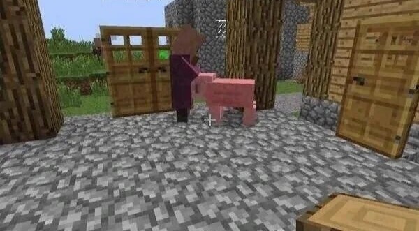 Create meme: fun in minecraft, dog mod for minecraft, residents in minecraft