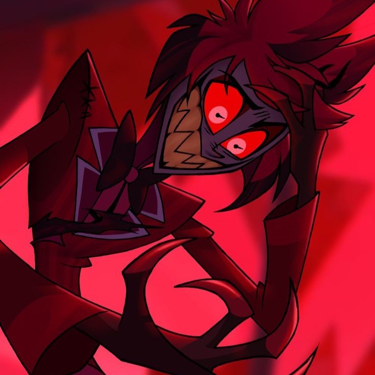 Create meme: hellish boss hotel hazbin, Alastor is a radio demon, Alastor from the Hazbin Hotel