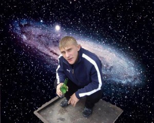 Create meme: Gopnik squat, The earth and the universe, report on the knowledge of the cosmos