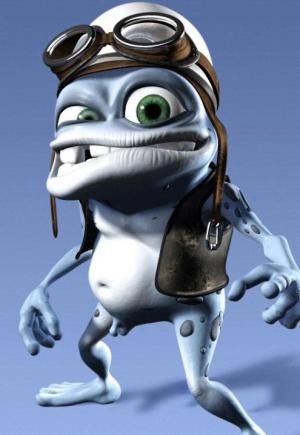 Create meme: frog crazy, the frog from the clip, Crazy frog