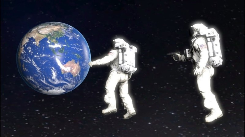 Create meme: astronaut in space, an astronaut on the moon, An astronaut on the moon