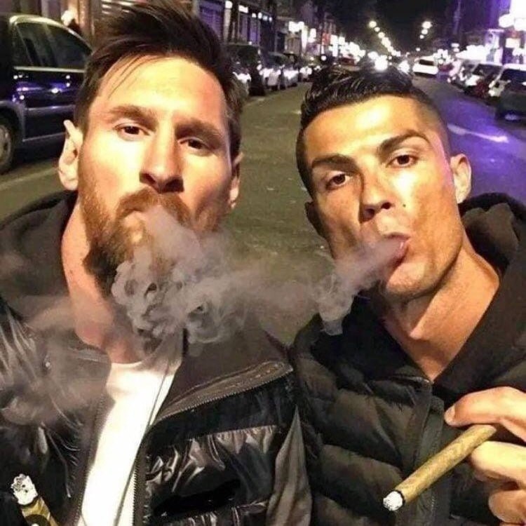 Create meme: messi and ronaldo , Messi Ronaldo, cr 7 cristiano ronaldo