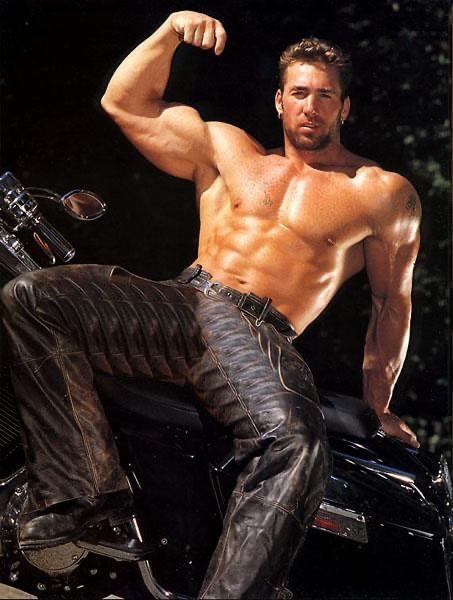 Create meme: Billy Herrington, Billy Herrington on a motorcycle, billy Herrington in a leather jacket