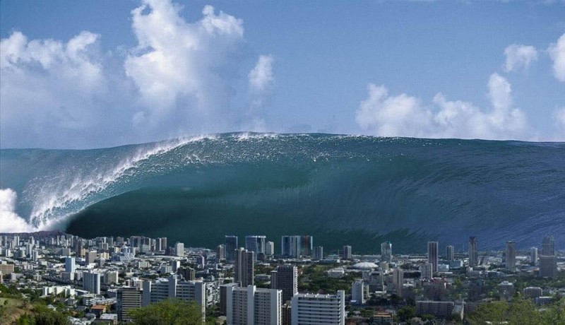 Создать мем: самые большие цунами, самое большое цунами в истории, самое большое цунами