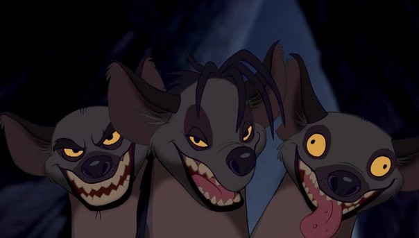 Create meme: the lion king , the lion king hyenas, three hyenas the lion king