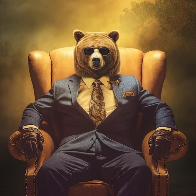 Create meme: Rich bear, bears, A bear in a suit