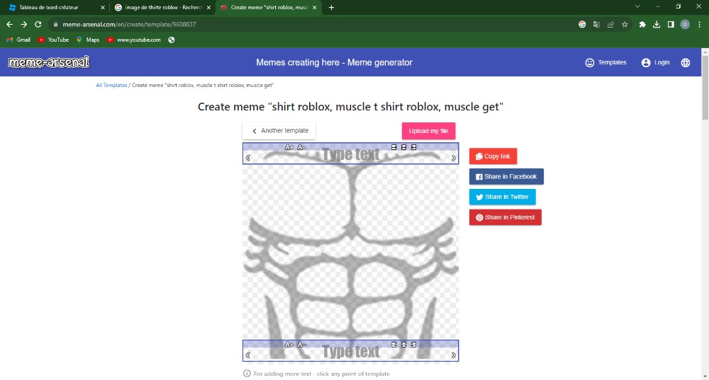 Create Meme Press Roblox Roblox T Shirt Muscles Muscles To Get Pictures Meme 