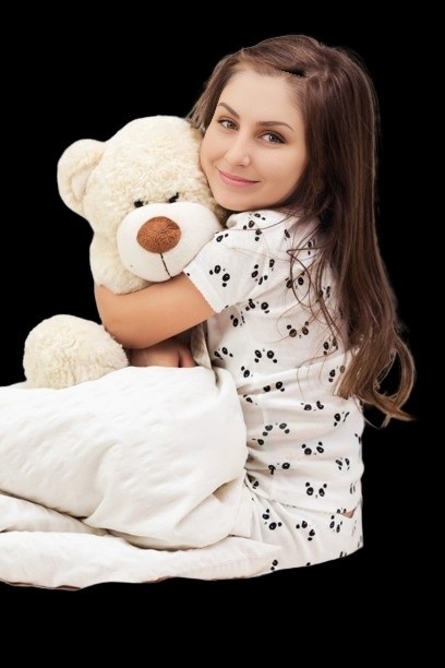 Create meme: newborn baby, teddy bear , woman 