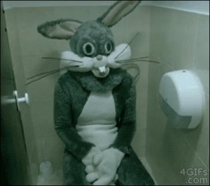 Create meme: meme with the hare on the toilet, rabbit, sifco Bunny on the toilet