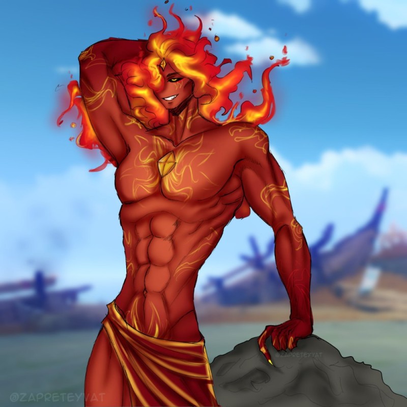 Create meme: The Ifrit demon, The god of fire, ifrit art