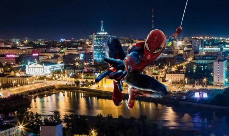 Create meme: the city of Chelyabinsk, Spider-Man, the new spider-man