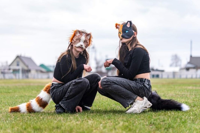 Create meme: furry subculture, cat , cat mask