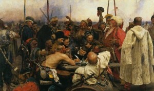 Create meme: the Cossacks, the Turkish Sultan, Ilya Efimovich Repin