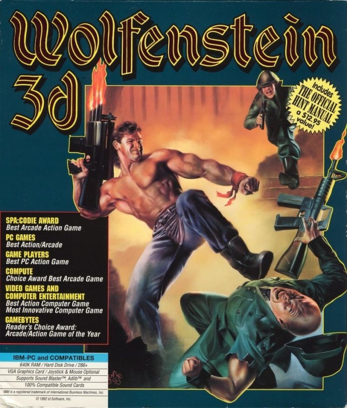 Create meme: wolfenstein game 1992, wolfenstein 3d cover, wolfenstein 3d