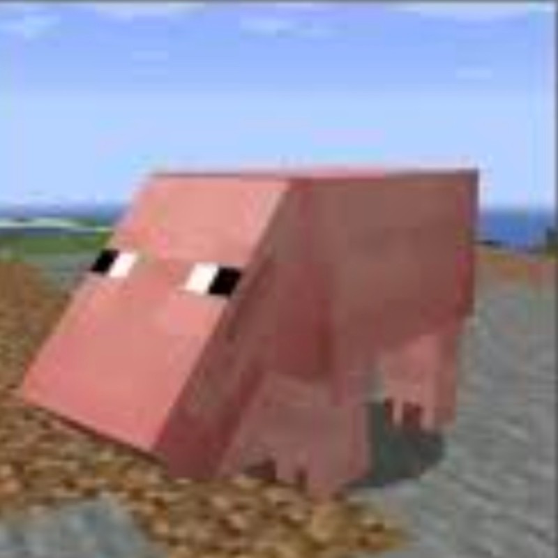 Create meme: bastards , piggy from minecraft, pig from minecraft