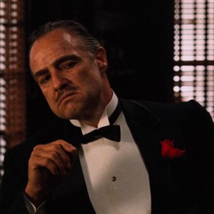 Create meme: don Corleone Smoking a cigar, Marlon Brando the godfather, Vito Corleone
