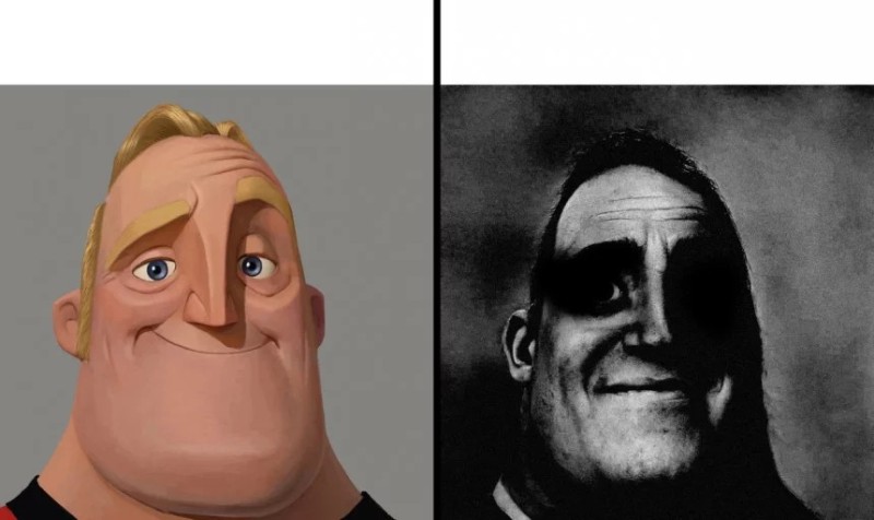 Create meme: the incredibles meme dad, the father of the superfamily, scary faces Mr. Exceptional