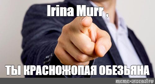 Meme Irina Murr ТЫ КРАСНОЖОПАЯ ОБЕЗЬЯНА All Templates Meme