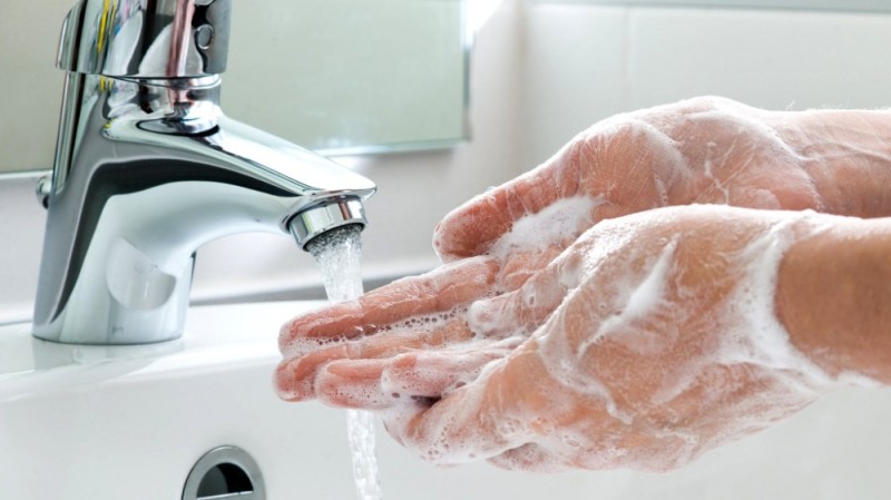 Create meme: hand washing , liquid hand soap, cold and hot water
