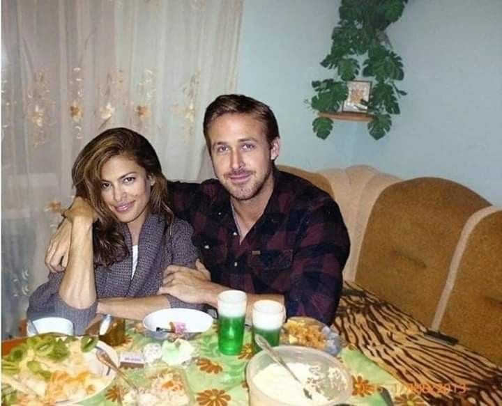 Create meme: Ryan Gosling and Eva Mendes, Gosling and Eva Mendes, Gosling Ryan Thomas and Eva Mendes