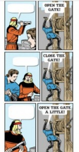 Create meme: To open the gate