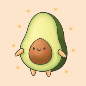 Create meme: cute avocado, avocado sweet