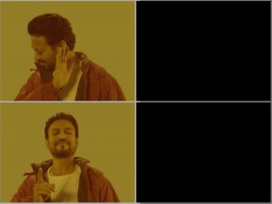 Create meme: irfan khan meme, meme, drake mem template