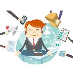 Create meme: vector illustration of an employee, work illustration, a satisfied employee illustration